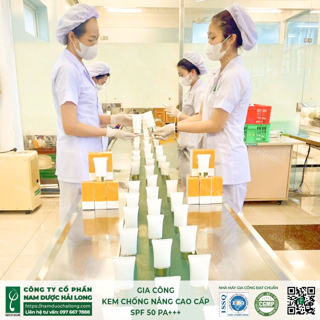 gia công kem chống nắng chuẩn SPF