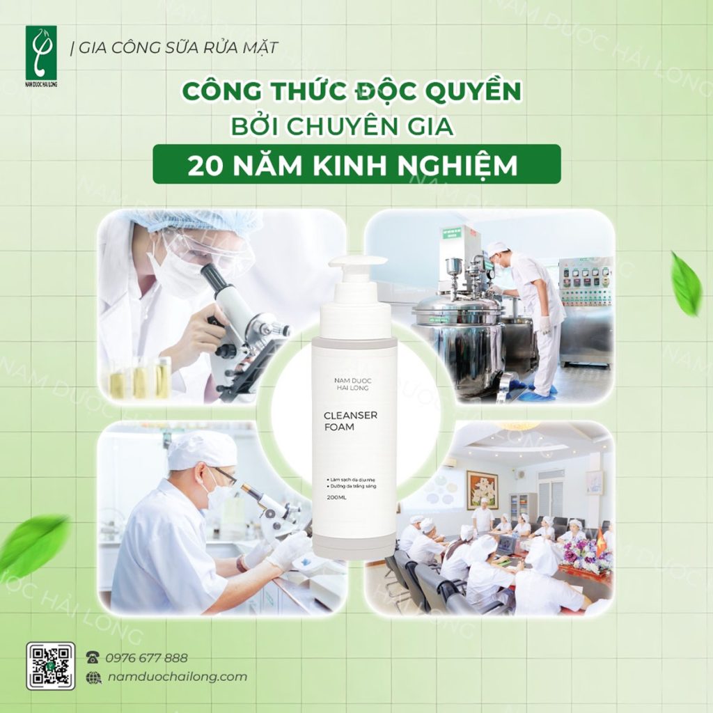 gia công sữa rửa mặt theo yêu cầu