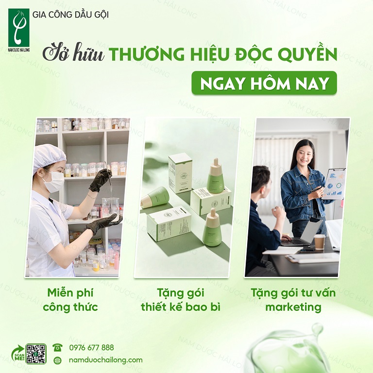 Phát triển dầu gội nhãn hàng riêng