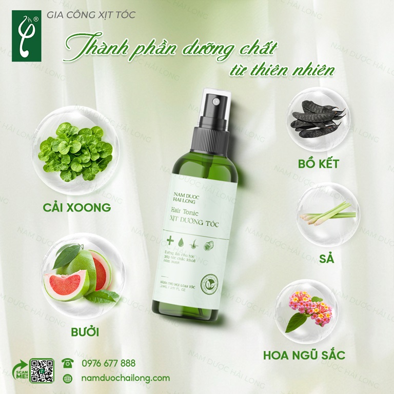 Các loại thảo mộc gia công xịt dưỡng tóc