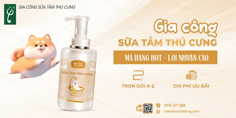 Gia công sữa tắm chó