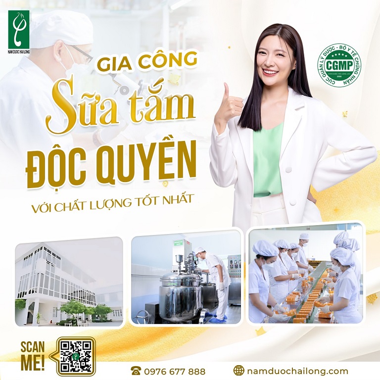 Gia công sữa tắm nam nữ