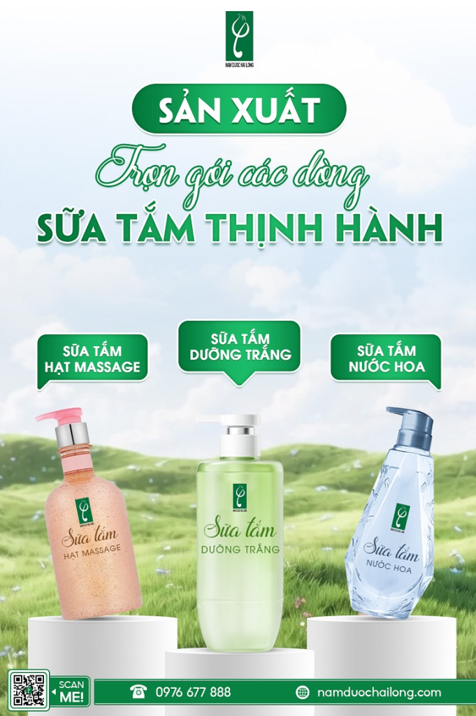 Nam dược Hải Long sản xuất sữa tắm cho nam nữ chất lượng cao, phù hợp xu hướng tiêu dùng