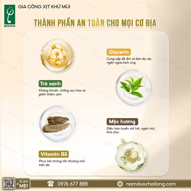 Các thành phần khử mùi, tạo hương organic