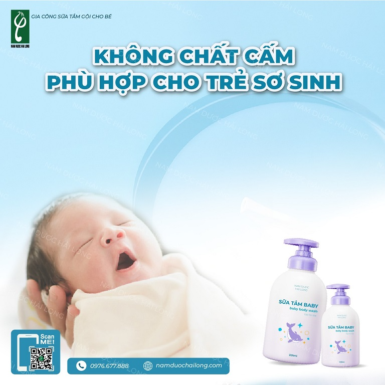 Gia công sữa tắm cho bé cần phải thực hiện kiểm nghiệm da liễu để đảm bảo an toàn