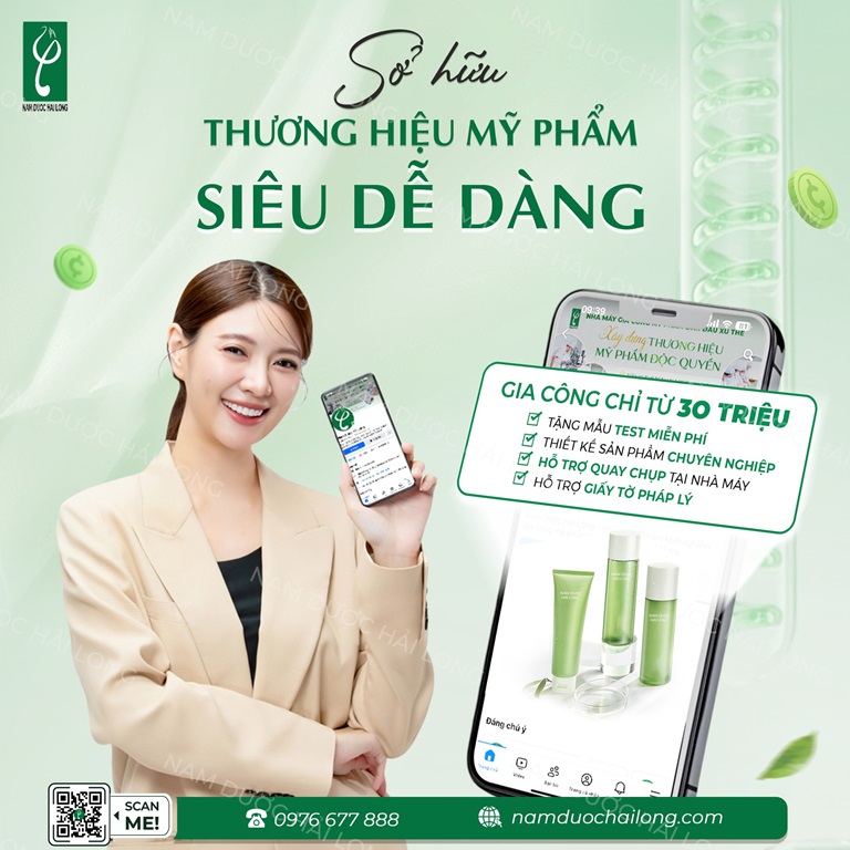 Nam Dược Hải Long gia công sữa tắm cao cấp trọn gói