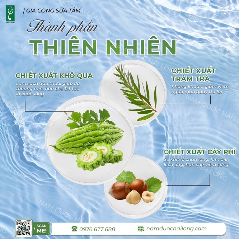 Nam Dược Hải Long gia công sữa tắm thương hiệu riêng trọn gói từ A đến Z