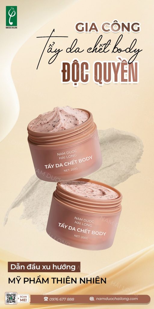 Nam dược Hải Long gia công tẩy tế bào chết toàn thân chiết xuất nguyên liệu lành tính