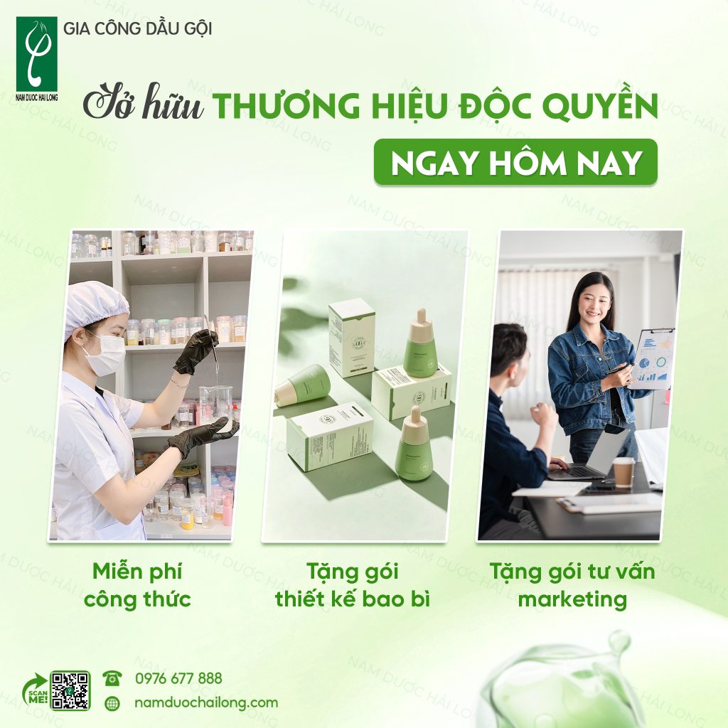 Quy trình gia công dầu gội chuyên nghiệp, đáp ứng tiêu chuẩn Bộ Y Tế Nam Dược Hải Long ứng dụng công nghệ hiện đại để gia công dầu gội