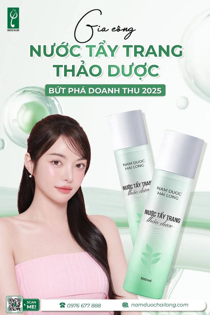 Các loại nước tẩy trang được gia công phổ biến