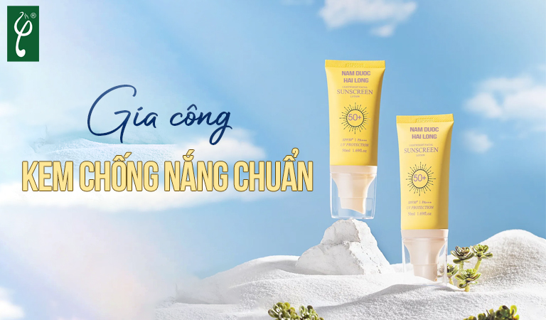 gia công kem chống nắng chuẩn