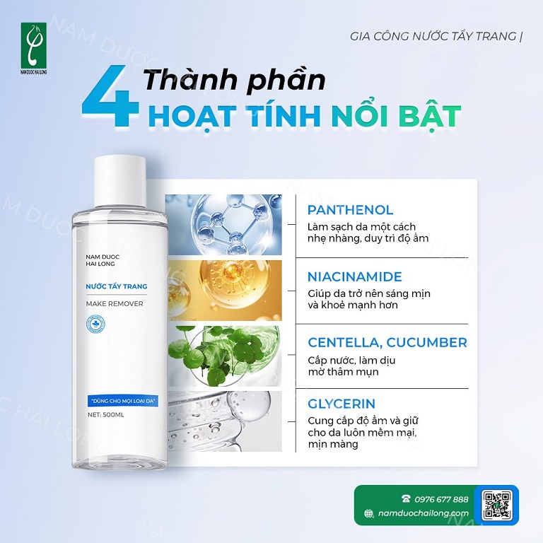 Gia công nước tẩy trang giá rẻ