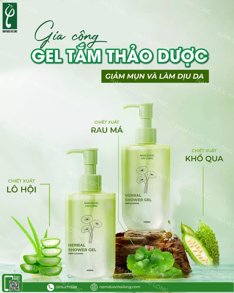 gia công sữa tắm chống lão hóa