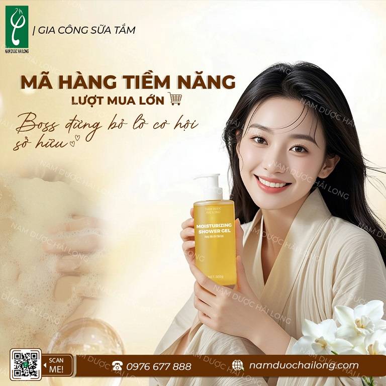 Gia công sữa tắm nữ