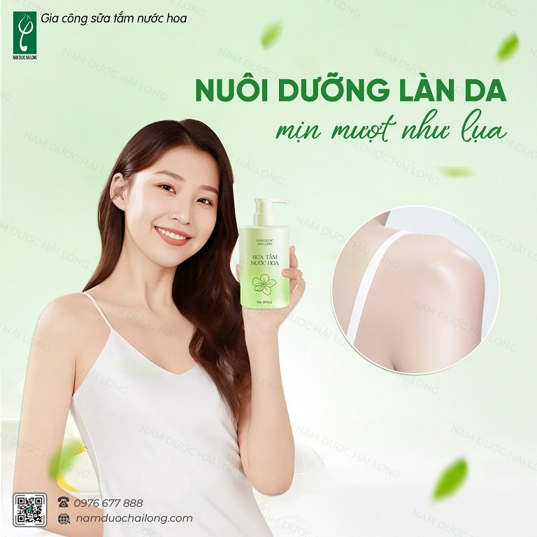 Nam Dược Hải Long gia công sữa tắm nữ trọn gói, chuẩn CGMP