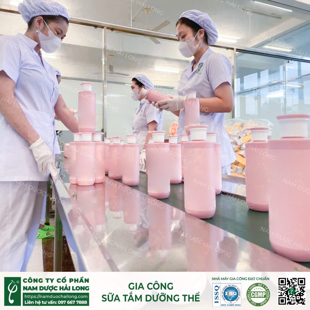 Quy trình gia công sữa tắm