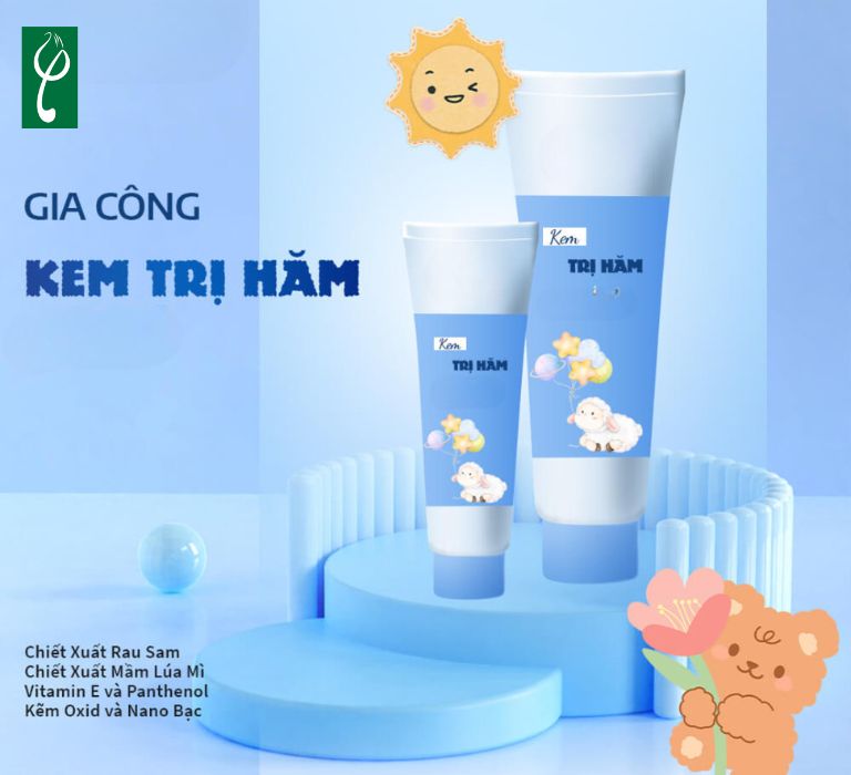 Gia công kem trị hăm