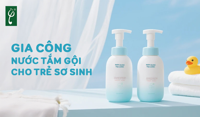 gia công nước tắm gội cho trẻ sơ sinh