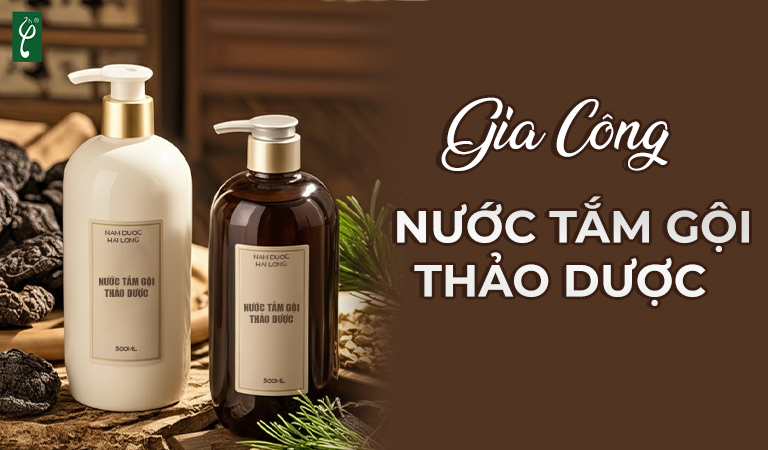 gia công nước tắm gội thảo dược