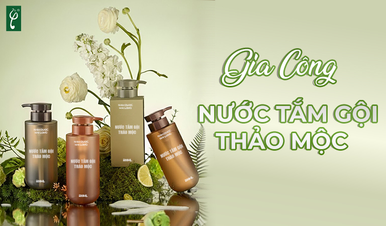 gia công nước tắm gội thảo mộc