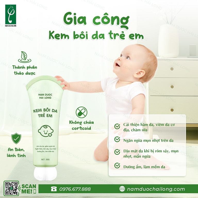 Sản xuất mỹ phẩm cho bé cần đảm bảo công thức xanh, an toàn, bao bì đạt chuẩn và không hại da