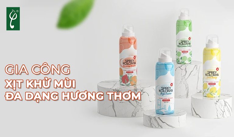 gia công xịt khử mùi đa dạng hương thơm