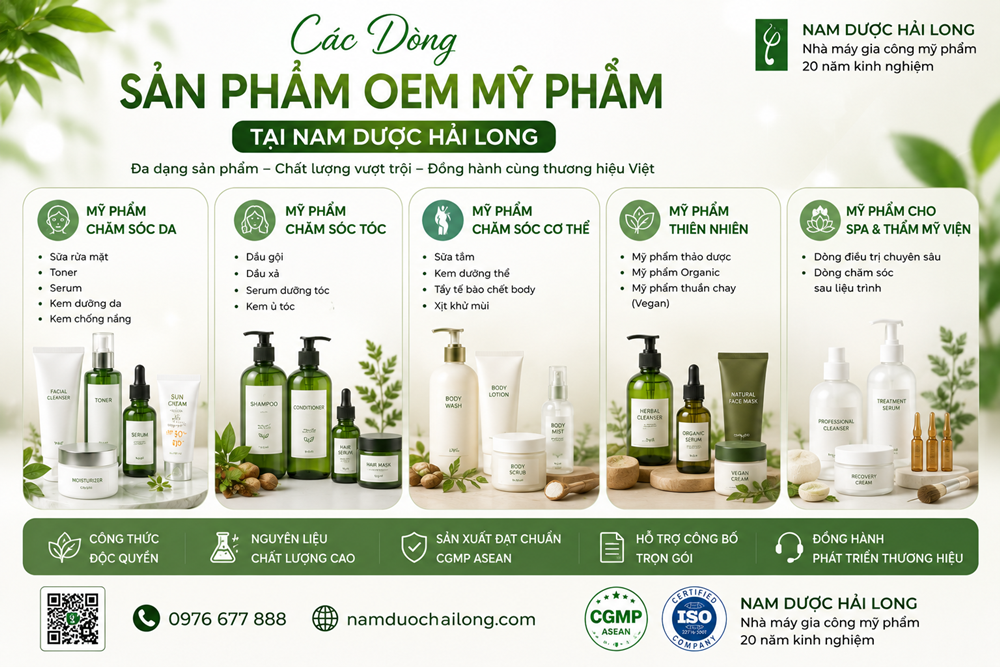 Dịch Vụ OEM Mỹ Phẩm Tại Nam Dược Hải Long