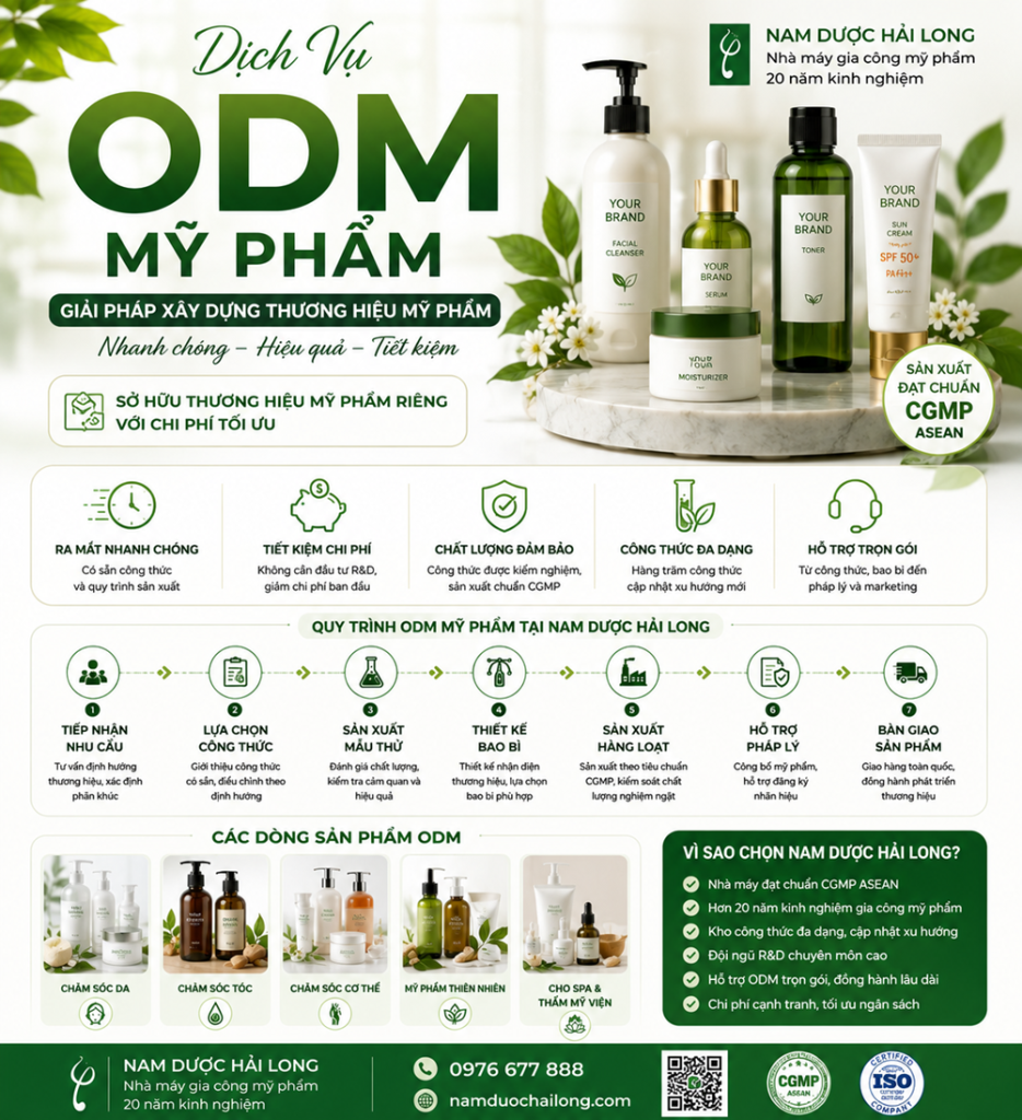 Dịch vụ odm mỹ phẩm