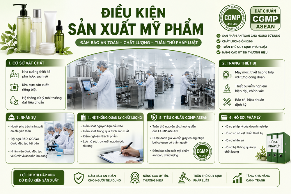 Điều Kiện Sản Xuất Mỹ Phẩm - Giải Pháp Tối Ưu Cho Doanh Nghiệp Mới Điều Kiện Sản Xuất Mỹ Phẩm