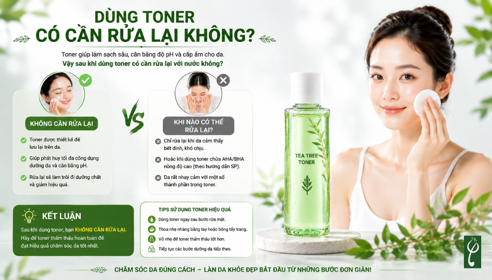 Dùng toner có cần rửa lại không
