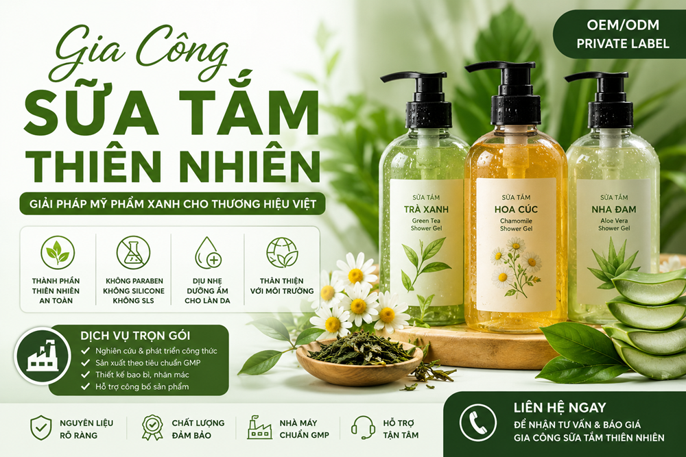Dịch Vụ Gia Công Sữa Tắm Thiên Nhiên Uy Tín Toàn Quốc Gia Công Sữa Tắm Thiên Nhiên
