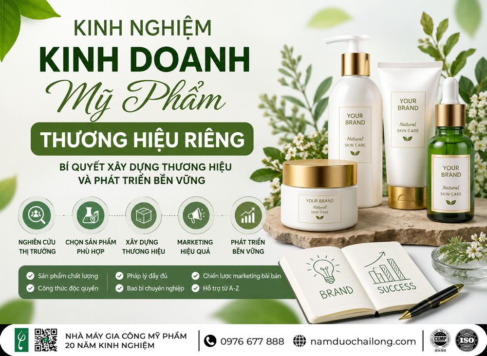Kinh nghiệm kinh doanh mỹ phẩm thương hiệu riêng