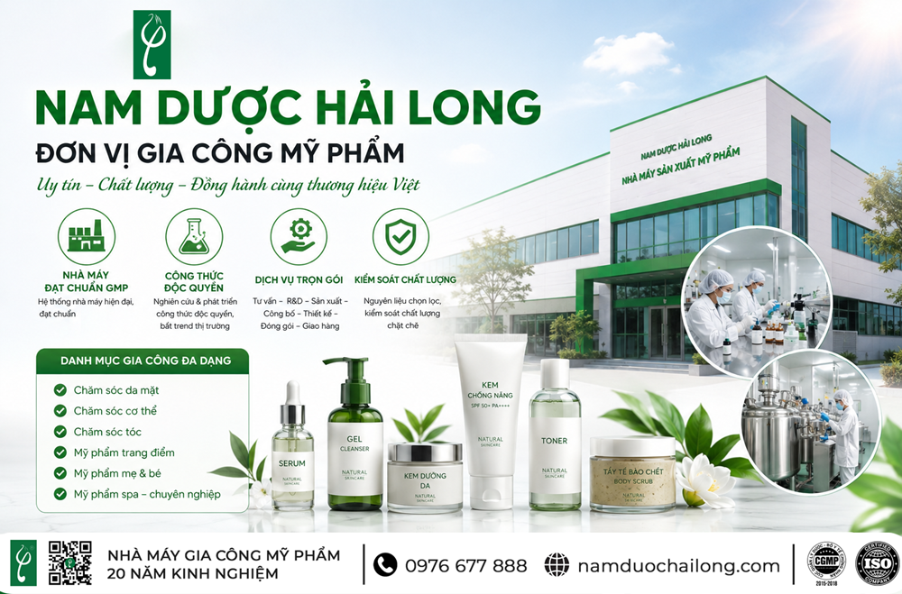 Nam Dược Hải Long – Đơn Vị Gia Công Đa Dạng Dòng Mỹ Phẩm