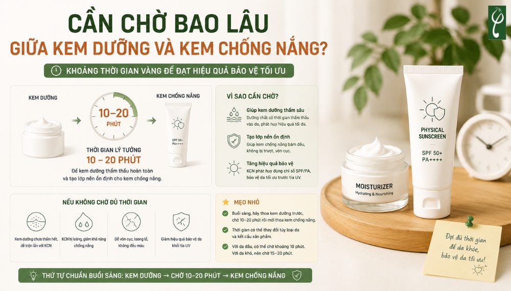 bôi kem chống nắng trước hay sau kem dưỡng 