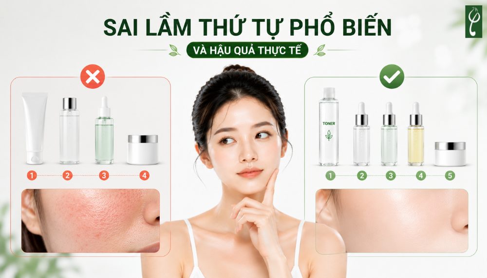 Nên Dùng Serum Trước Hay Sau Toner? Skincare Tránh Lãng Phí nên dùng serum trước hay sau toner