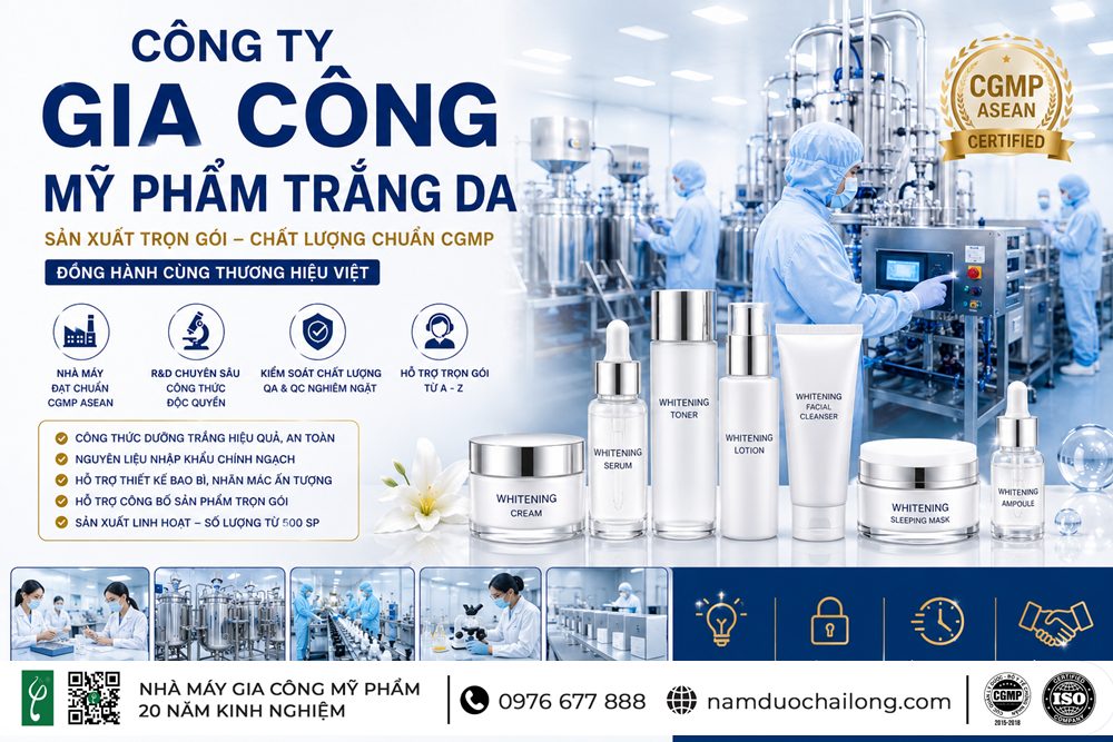 Công Ty Gia Công Mỹ Phẩm Trắng Da Uy Tín - Sản Xuất Trọn Gói Công Ty Gia Công Mỹ Phẩm Trắng Da