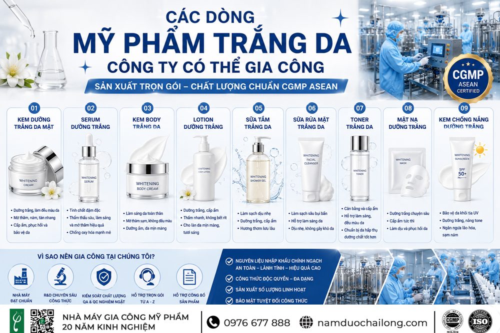 Công Ty Gia Công Mỹ Phẩm Trắng Da