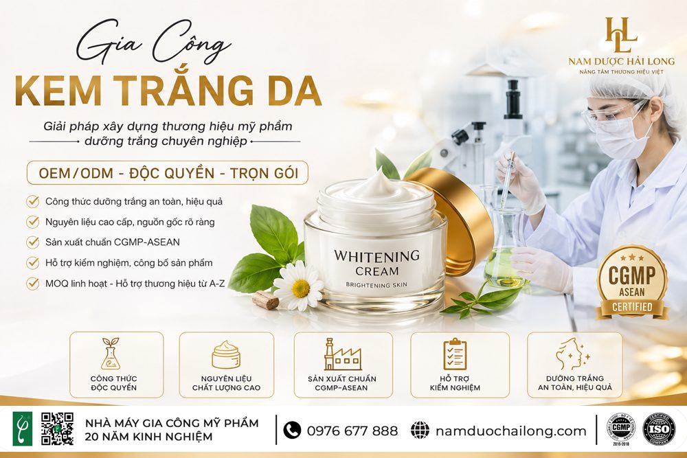 Gia Công Kem Trắng Da Uy Tín – Gia Công Kem Dưỡng Trắng Theo Yêu Cầu Trọn Gói Gia Công Kem Trắng Da
