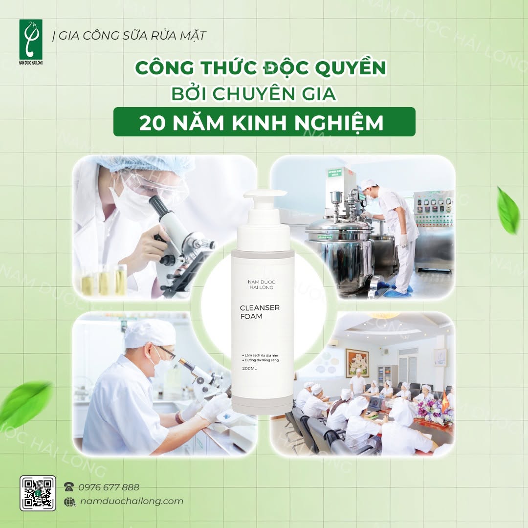 Gia công sữa rửa mặt