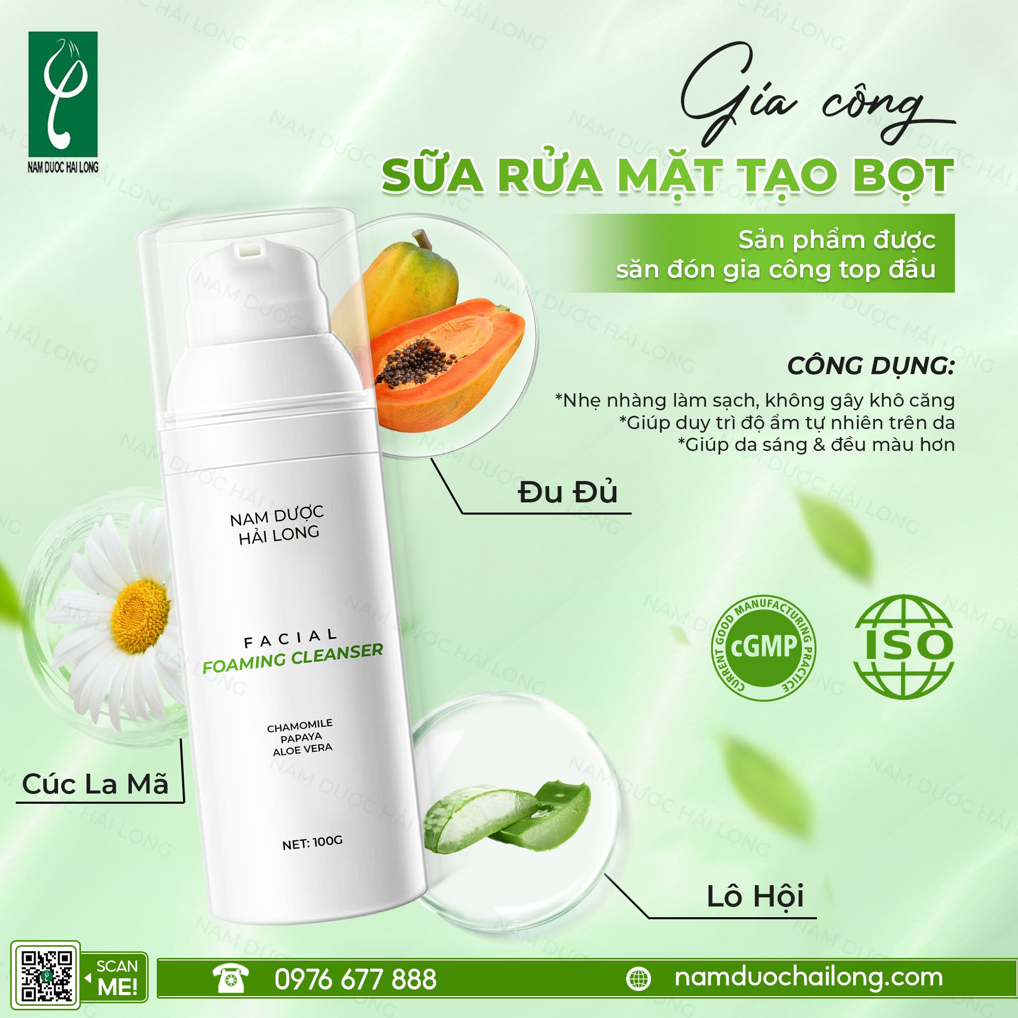 Gia công sữa rửa mặt
