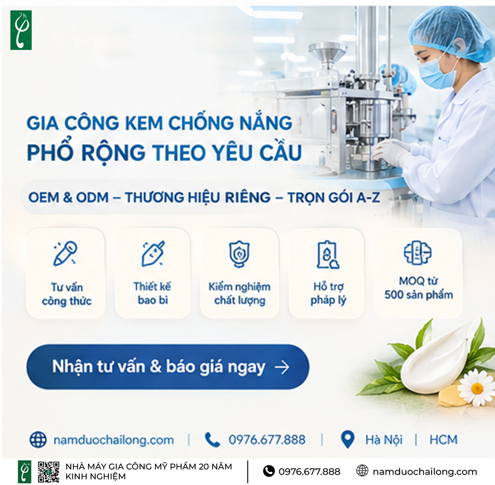 Gia Công Kem Chống Nắng Phổ Rộng Trọn Gói | OEM & ODM Gia Công Kem Chống Nắng Phổ Rộng