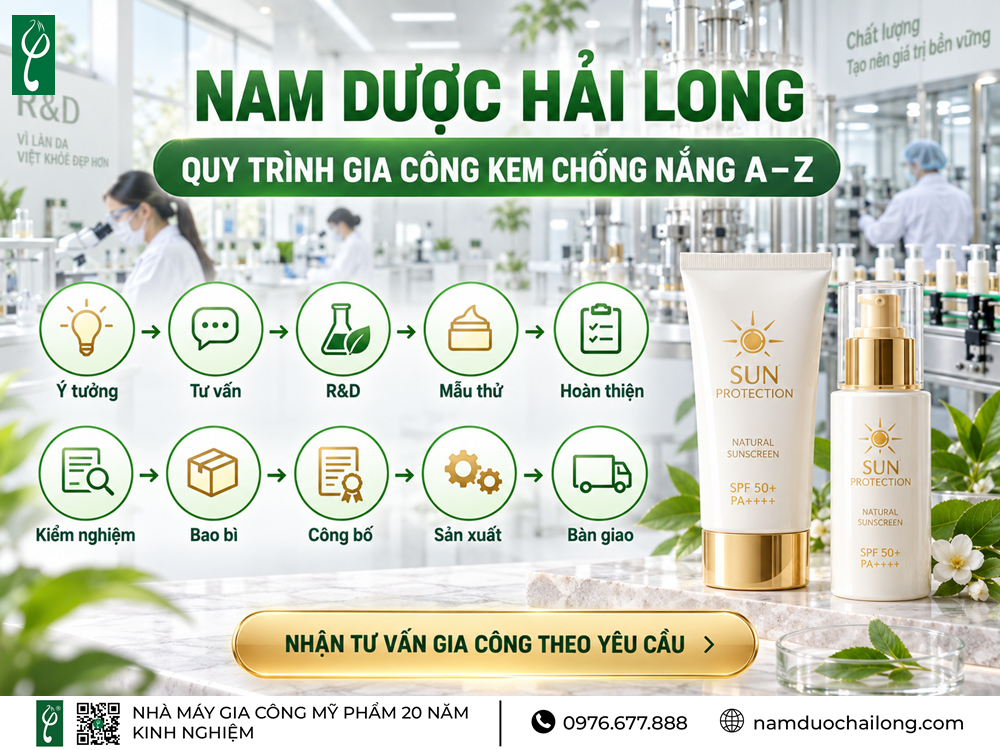 Gia Công Kem Chống Nắng Sinh Học