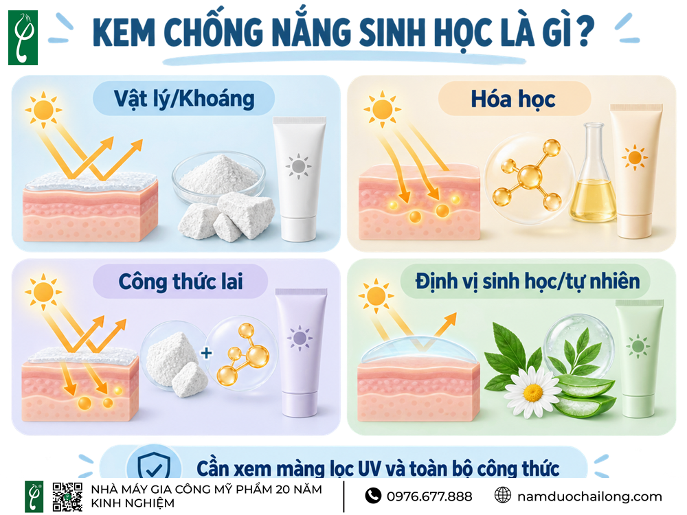 Gia Công Kem Chống Nắng Sinh Học