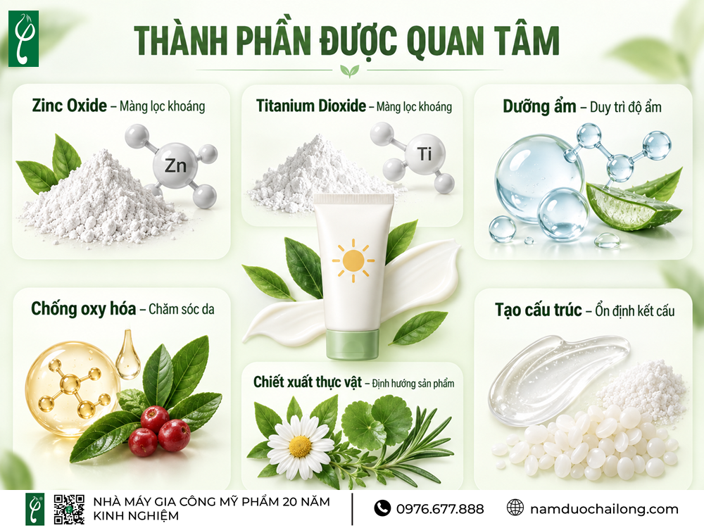 Gia Công Kem Chống Nắng Sinh Học