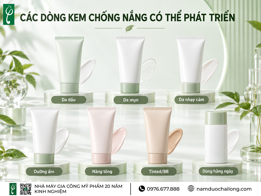 Gia Công Kem Chống Nắng Sinh Học