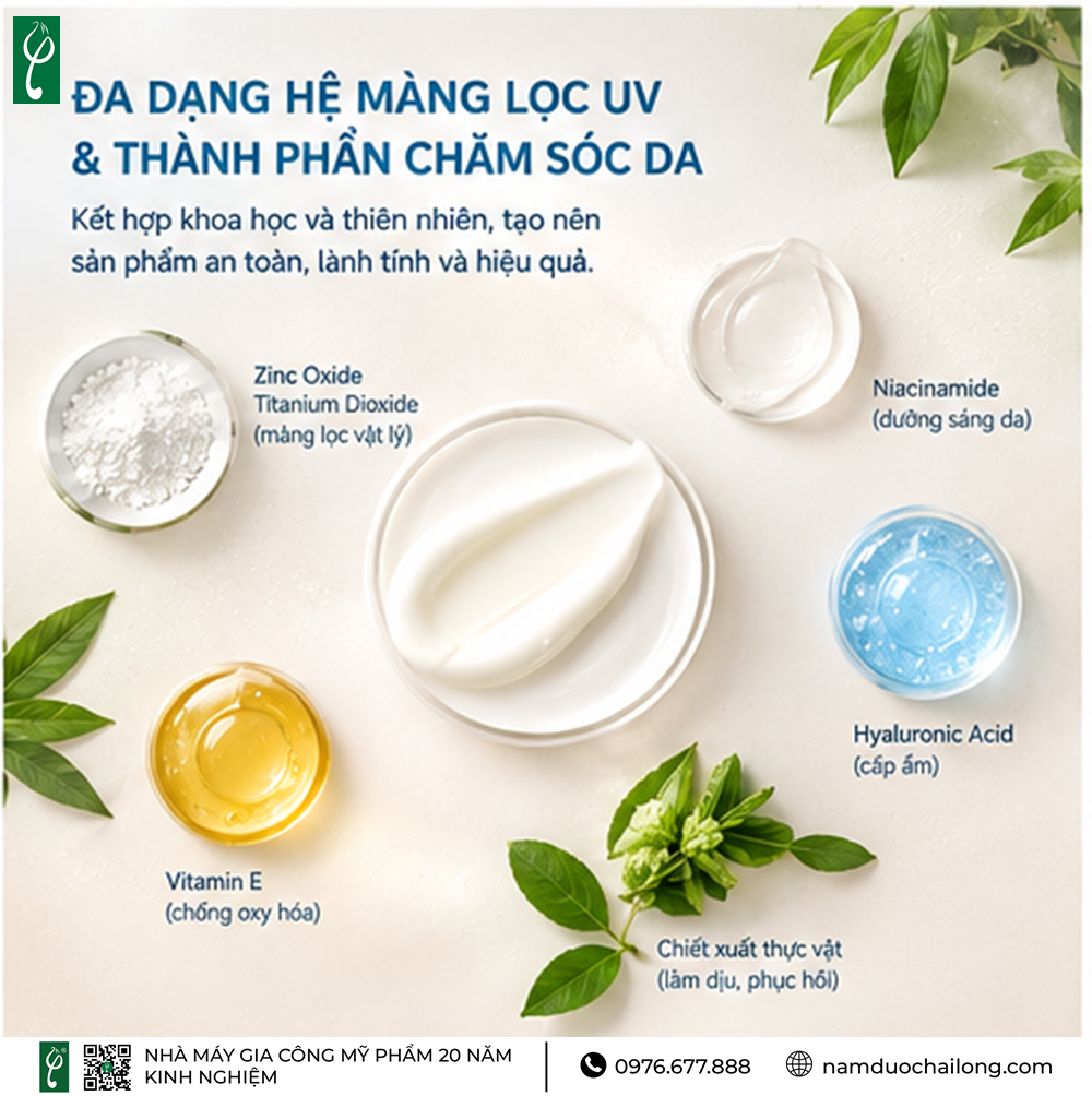 Gia Công Kem Chống Nắng Tốt, Công Thức Theo Yêu Cầu | Hải Long Gia Công Kem Chống Nắng Tốt