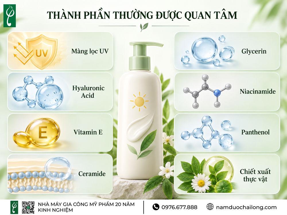 Gia Công Sữa Dưỡng Thể Chống Nắng