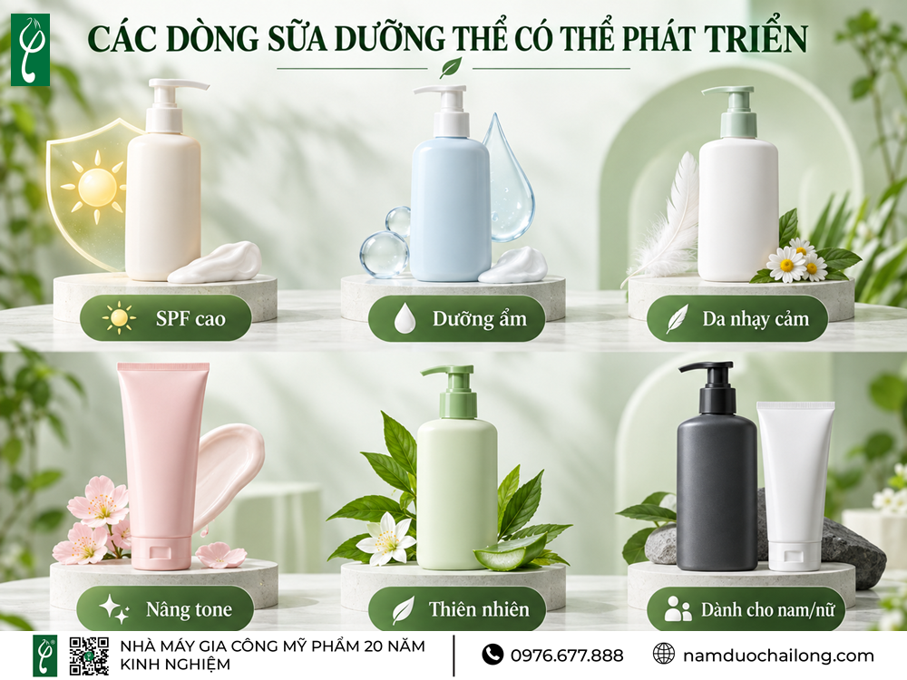 Gia Công Sữa Dưỡng Thể Chống Nắng
