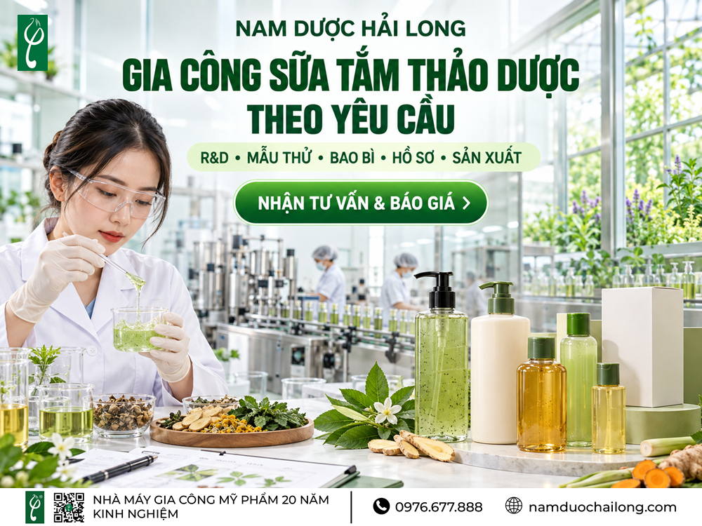 Gia Công Sữa Tắm Thảo Dược 