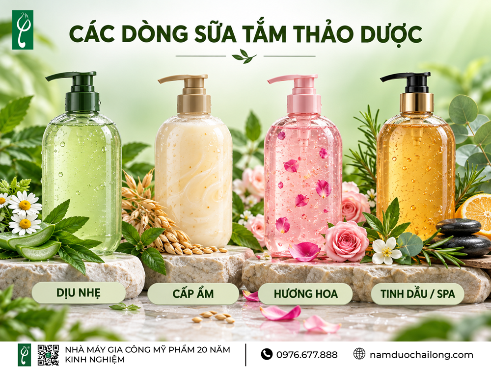 Gia Công Sữa Tắm Thảo Dược 